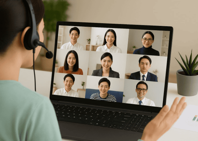 映像会議の画像